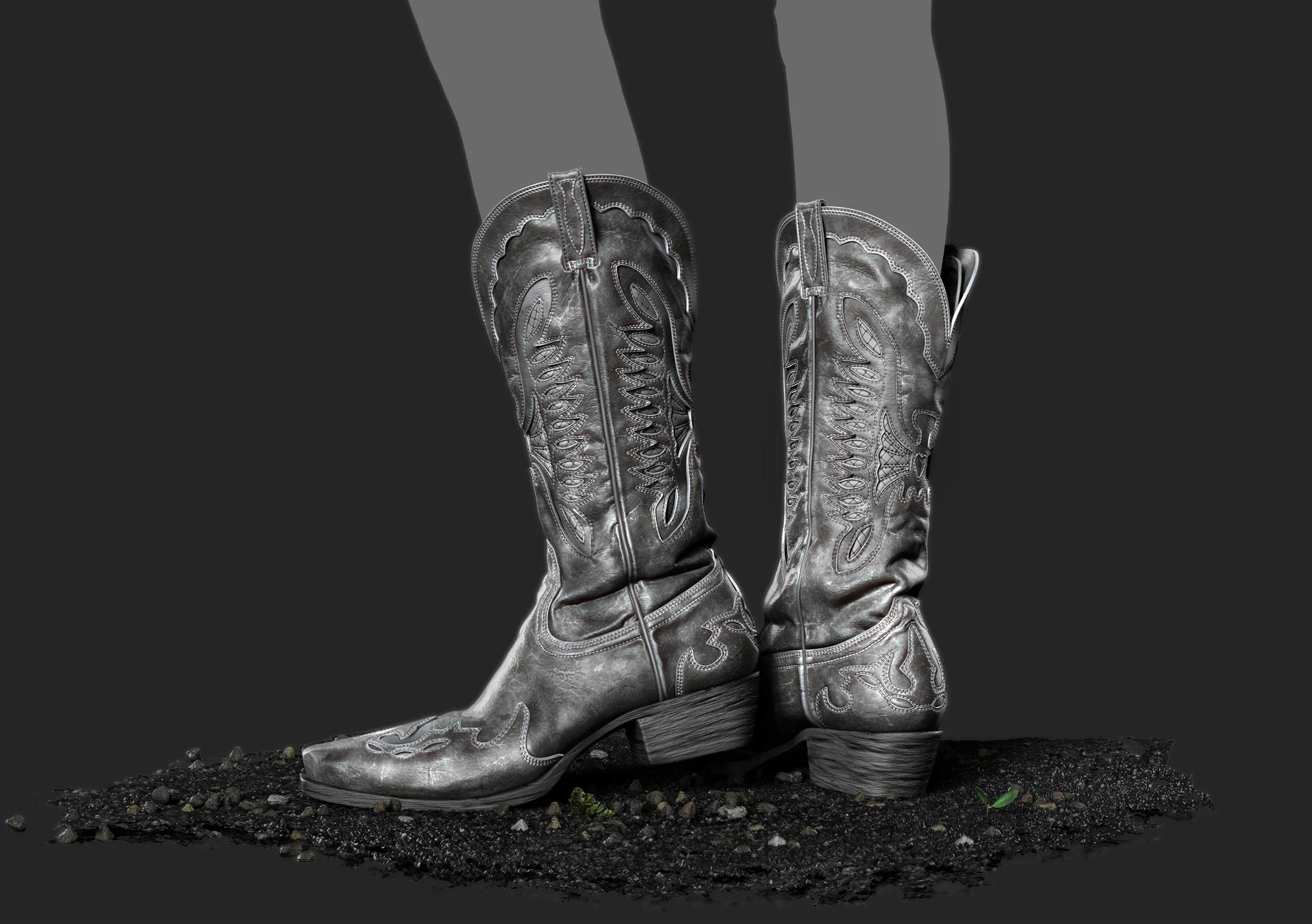 Women's Cowboy Leather Boots — Womans Cowboy Boots 01 Final01